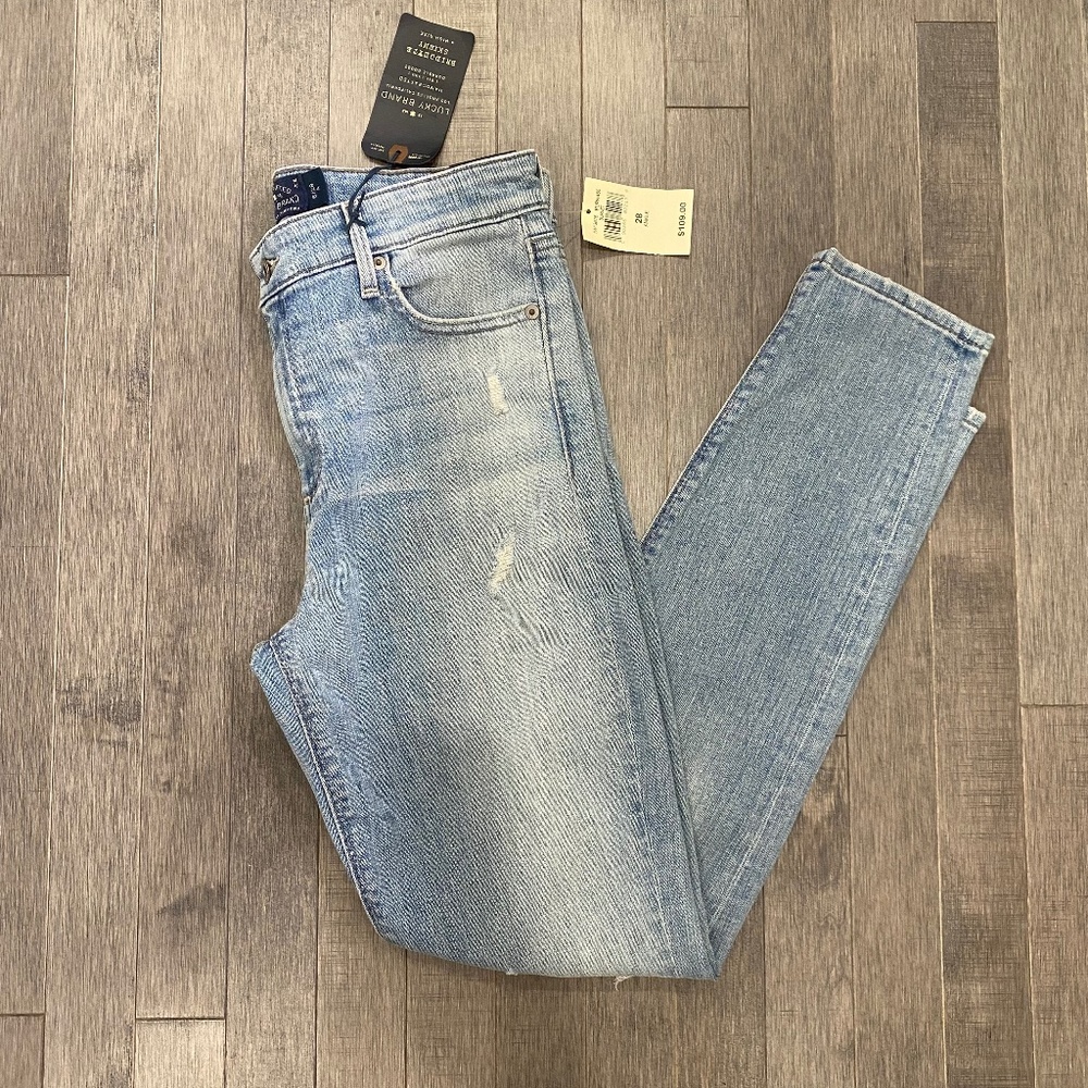 NWT Lucky Brand Bridgette Skinny High Rise Jeans - Picture 1 of 12